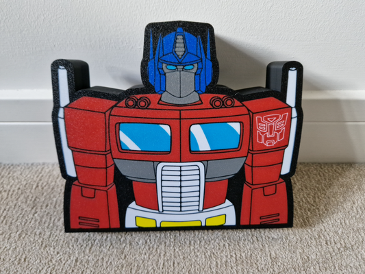 optimus prime bust light box by emby designs transformers autobot 3d print model - Mito3D