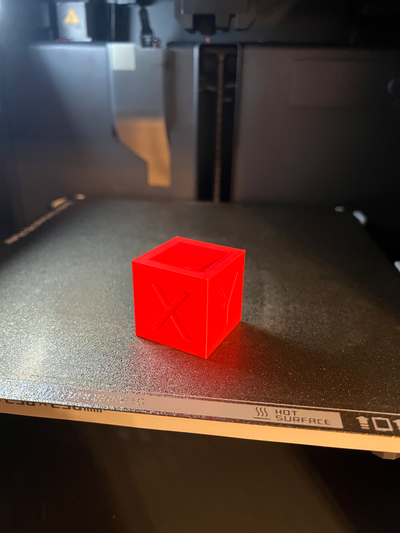 calibração cubo xyz by jan 3d círculo x y z mensagem 3d print model - Mito3D