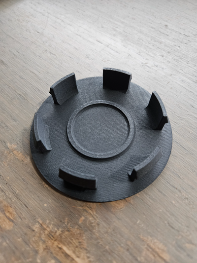 trailer wheel center cap by projectskydroid hubcap dust cover 3d print model - Mito3D