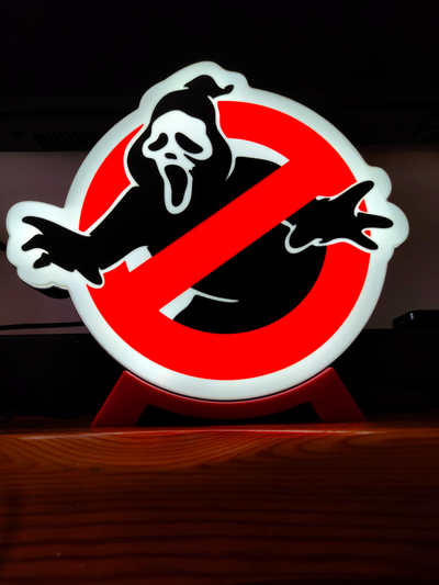 no ghosts by nottooshabbycreations halloween ghost ghostface lightbox light box led 3d print model - Mito3D