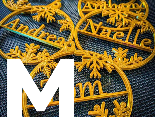 mektup m noel süs mega paketlemek by zahir3d bayram i̇sim sapin dekorasyon dekor 3d print model - Mito3D