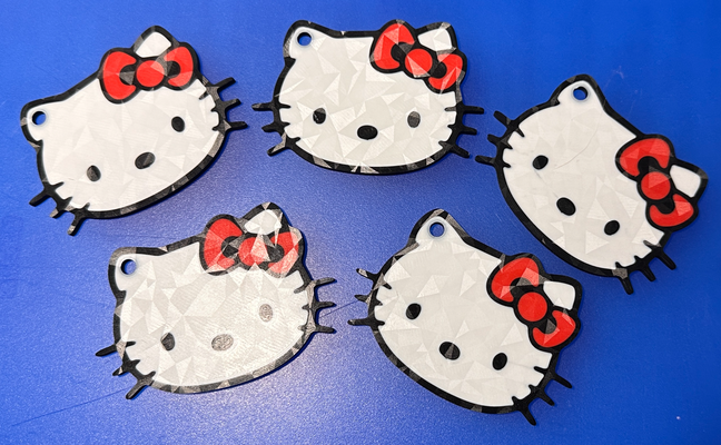 hellokitty keychain by cjwelcome kitty kids 3d print model - Mito3D