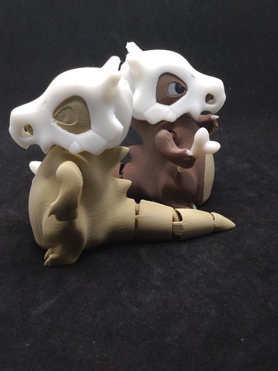 articulado cubone juguete by zuperbuuworks pokemon impresión flexi 3d print model - Mito3D