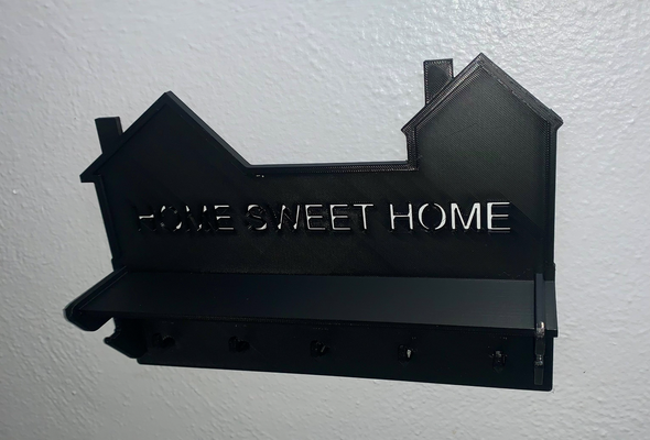 zuhause haus süss schlüssel halter unterstützung by lindnjoe wohnkultur dekoration 3d print model - Mito3D