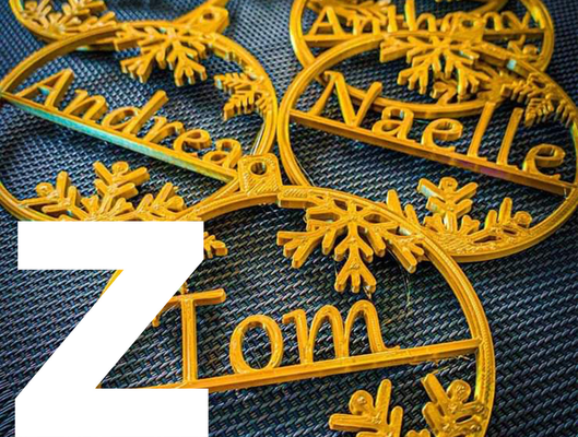 letter z - christmas ornament mega pack by zahir3d noel prenom decor decoration sapin fete 3d print model - Mito3D