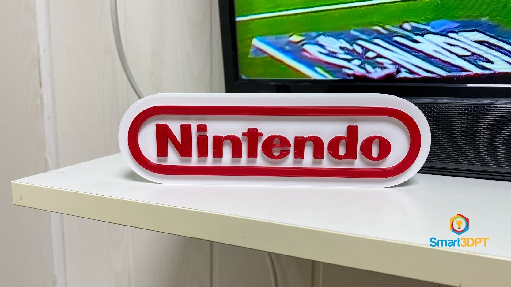 nintendo logo by smart3d gabriel gomes schlüsselbund gaming spieler 3D print model - Mito3D