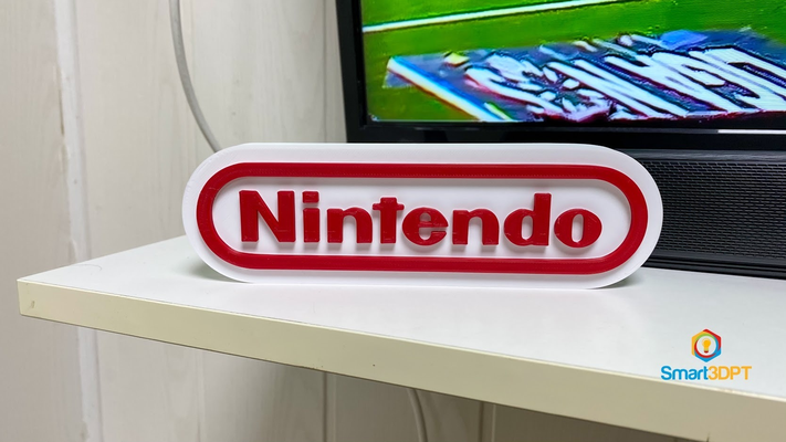 nintendo logo by smart3d gabriel gomes keychain gaming gamer 3d print model - Mito3D