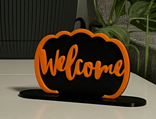 pumpkin sign by lindnjoe halloween halloweenart halloweensign 3d print model - Mito3D