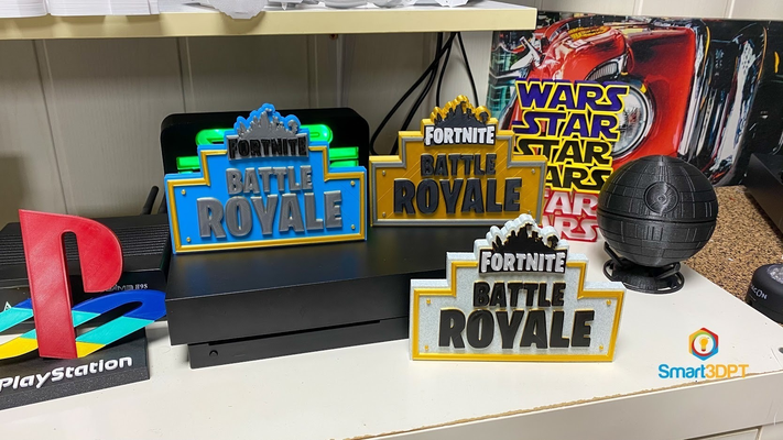 fortnite logo by smart3d gabriel gomes gaming decor gamer epic xbox playstation ps5 3d print model - Mito3D