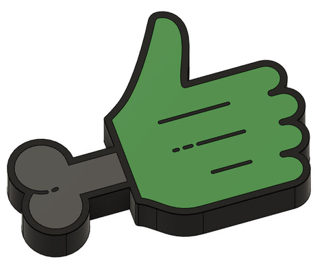 zombie thumbs up light box by makermarkdesigns lightbox halloween art 3d print model - Mito3D