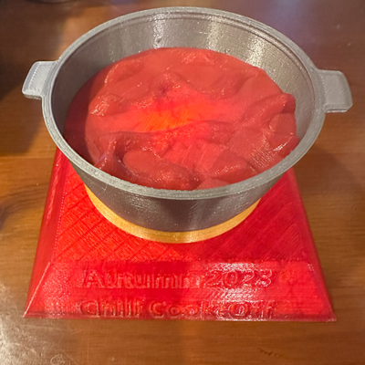 pentola of chili trofeo remixato by zurno halloween luce tealight cucinare cook off spumeggiante 3d print model - Mito3D