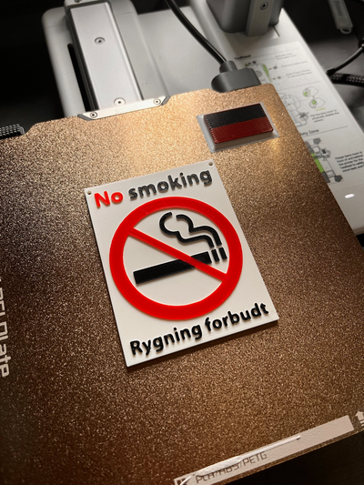 no smoking sign pre hole by dinozzo28 3d print model - Mito3D