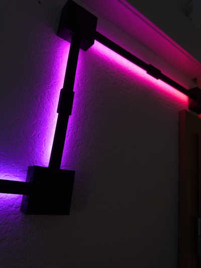 led lignes wled by dennis lampe nanoleaf esp8266 ws2811 maison intelligente éclairage 3d print model - Mito3D