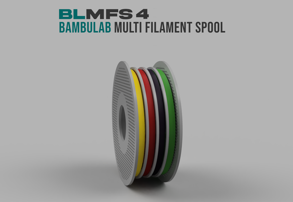 bambulab multi filamento carrete 4 filamentos by giuliolibrando ams multicolor muestra adaptador 250g 3d print model - Mito3D