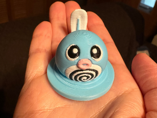 brillante poliwag in agua minifigura remezclado by kopp3d pokemon figurilla miniatura 3d print model - Mito3D