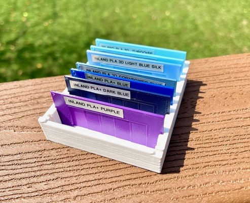 iplik renk örneği kutu or tepsi by real3dprints görüntüle konteyner depolama karşılaştırmak 3d print model - Mito3D