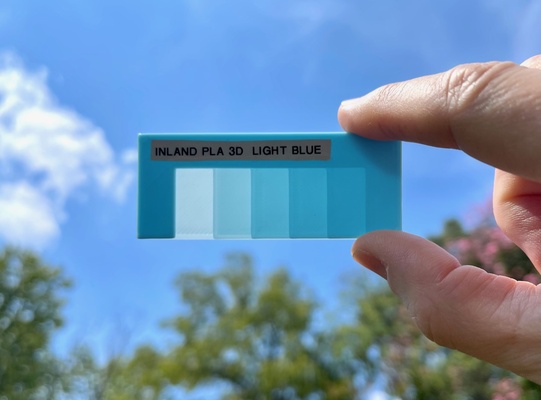 filament color transparency swatch by real3dprints card test sample hue transparent colorswatch translucent translucency pantone compare 3d print model - Mito3D