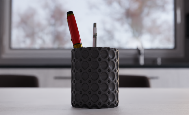 pen pencil holder by jwalker55 container penholder office 3d print model - Mito3D