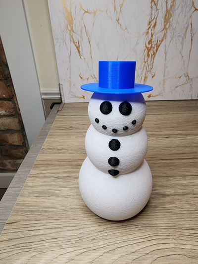 pupazzo neve by zacks3dprints inverno natale gelido 3d print model - Mito3D