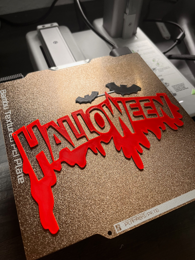 halloween cartello pipistrello by dinozzo28 2023 arte 3d print model - Mito3D