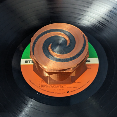 geometric vinyl record weight stabilizer by mattinoregon 3d print model - Mito3D