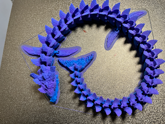 aquático dragão by davidkelly021 impressão in colocar flexi inquietação 3d print model - Mito3D