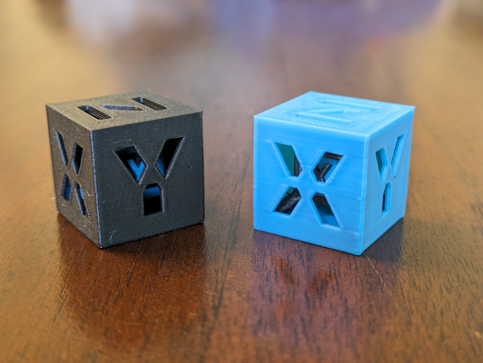 calibración hipercubo multi dimensional prueba impresión ams by brent peterson cubo apoya rápido escritorio tesseract multimaterial multicolor capacidad material 3d print model - Mito3D