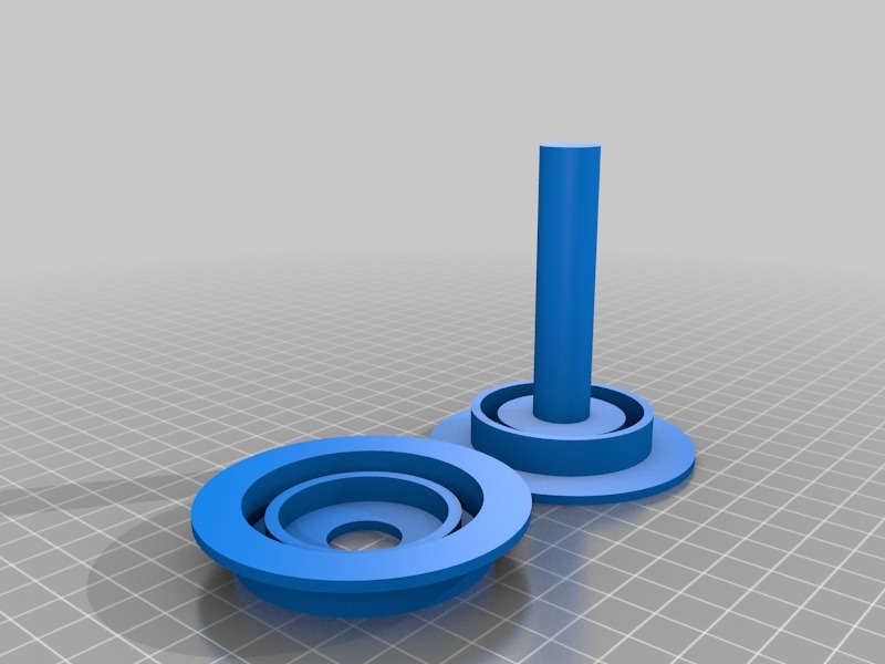 horizontal filament spinner roller thrust bearing by donovan filamentspoolholder customizer filamentholder thingiverse thrustbearing 3D print model - Mito3D