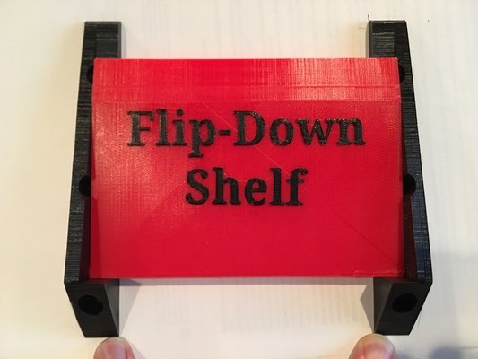 flip-down shelf by donovan thingiverse 3d print model - Mito3D