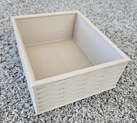 wicker basket remixed by tooling lee storage box 3d print model - Mito3D