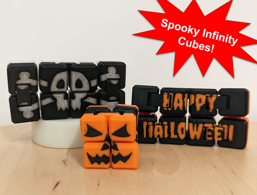 halloween infinity cube by waveman toy fidget infinitycube openscad 3d print model - Mito3D