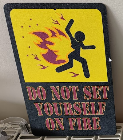 funny sign by 3dunspol work decor fire bhp 3d print model - Mito3D
