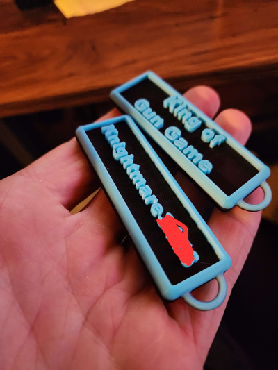 customizable keychain by zacks3dprints custom keyring 3d print model - Mito3D