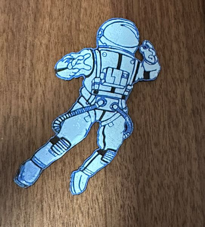 hueforge astronaut weightless art by mahiryueceyurt multicolor ams 3mf filamentpainting painting 3d print model - Mito3D