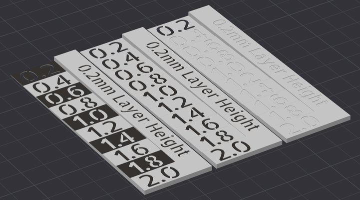 rápido camada altura espessura visualizador 0 2mm by grosseiro medida medição ferramenta mensuração medidor visualizar mudança teste grosso 3d print model - Mito3D