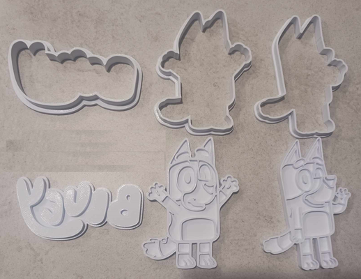 bläulich plätzchen schneider briefmarken by bohne essen kekse bingo cutter stempel 3d print model - Mito3D