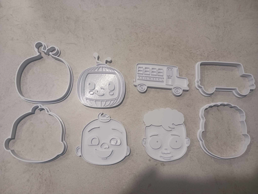 cocomelon cookie cutters stamps by bean eating cookies cutter stamp coco 3d print model - Mito3D