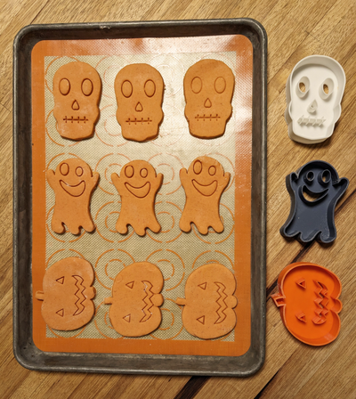 ürpertici kurabiye kesiciler by beirofalon kalıbı cadılar bayramı hayalet kafatası kabak jackolantern 3d print model - Mito3D