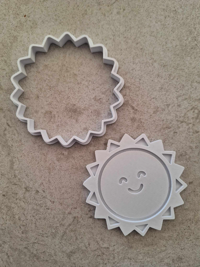 sun cookie cutter stamp by bean eating cookies cutters cookiecad 3d print model - Mito3D
