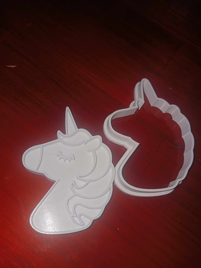 unicorn cookie cutter by bean eating cookies cutters cookiecad cookiecutter unicorncookiecutter 3d print model - Mito3D