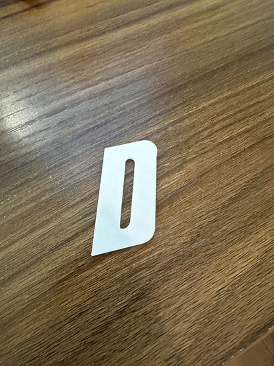 letter d by joonie3d 3d print model - Mito3D