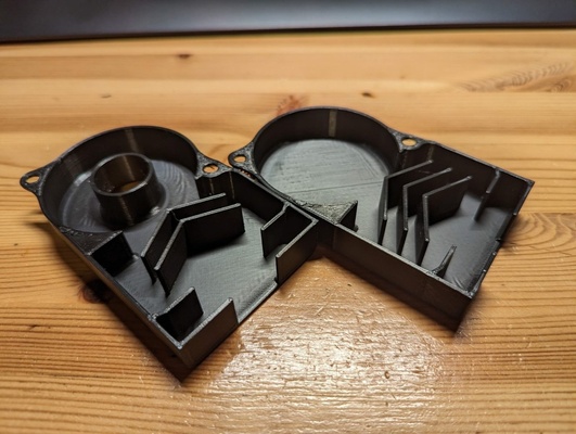 ender 3 pro power supply fan silencer cover baffled remixed by ken mills 3d print model - Mito3D
