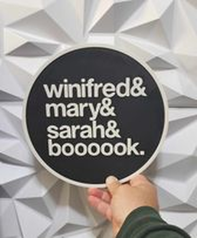 hocus pocus wall art sign by williams industries winifred mary sarah book halloween 2023 movie trick or treat 2d 3d 3dart horror spooky witch 3d print model - Mito3D