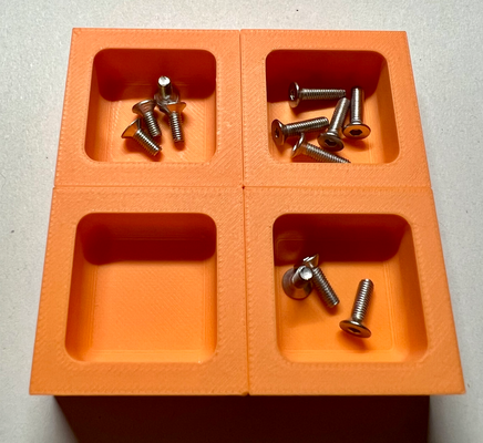 magnetic screw trays by jochen r magnet tray helper 3d print model - Mito3D