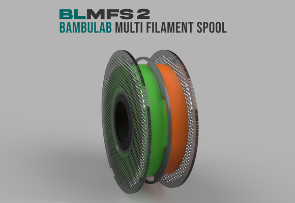 bambulab multi filamento carrete 2 filamentos by giuliolibrando ams multicolor 250g 500g adaptador muestra 3d print model - Mito3D