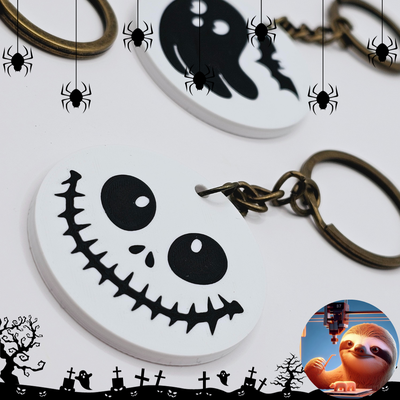 halloween keychain set of 4 by 3dsloth97 easy to print 2023 art smallgift cool fun pla 3d print model - Mito3D