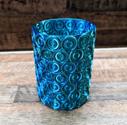 vaso 3 ondulação modo by vazzeado decoração arte geométrico casa moderno vasemodo espiral 3d print model - Mito3D