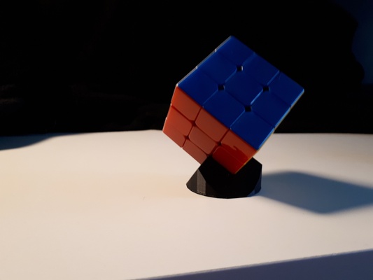 rubiks cube stand by vazzzed thingiverse rubikscube 3d print model - Mito3D