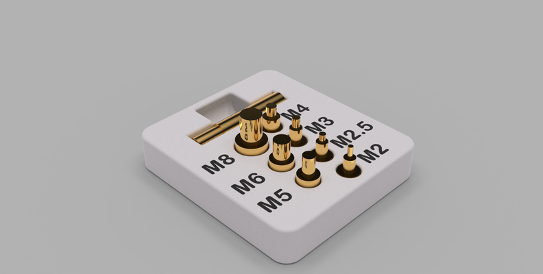 filettato inserti attrezzo organizzatore by gertsen 3d print model - Mito3D