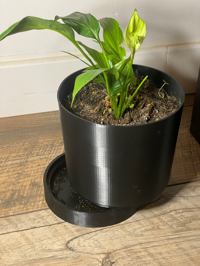 flower pot drainer by creamade3d flowerpot potdefleur plant container 3d print model - Mito3D